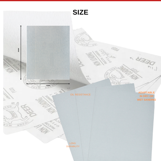 Carbo Panel 9"x11" Premium Quality Sandpaper Sheet (100 pcs)