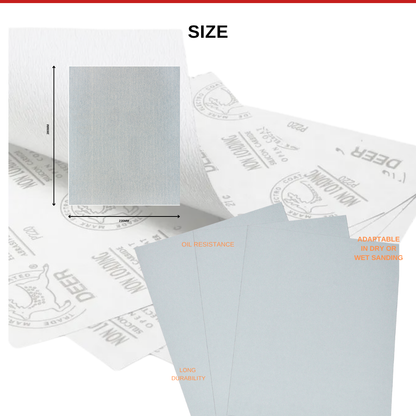 Carbo Panel 9"x11" Premium Quality Sandpaper Sheet (100 pcs)