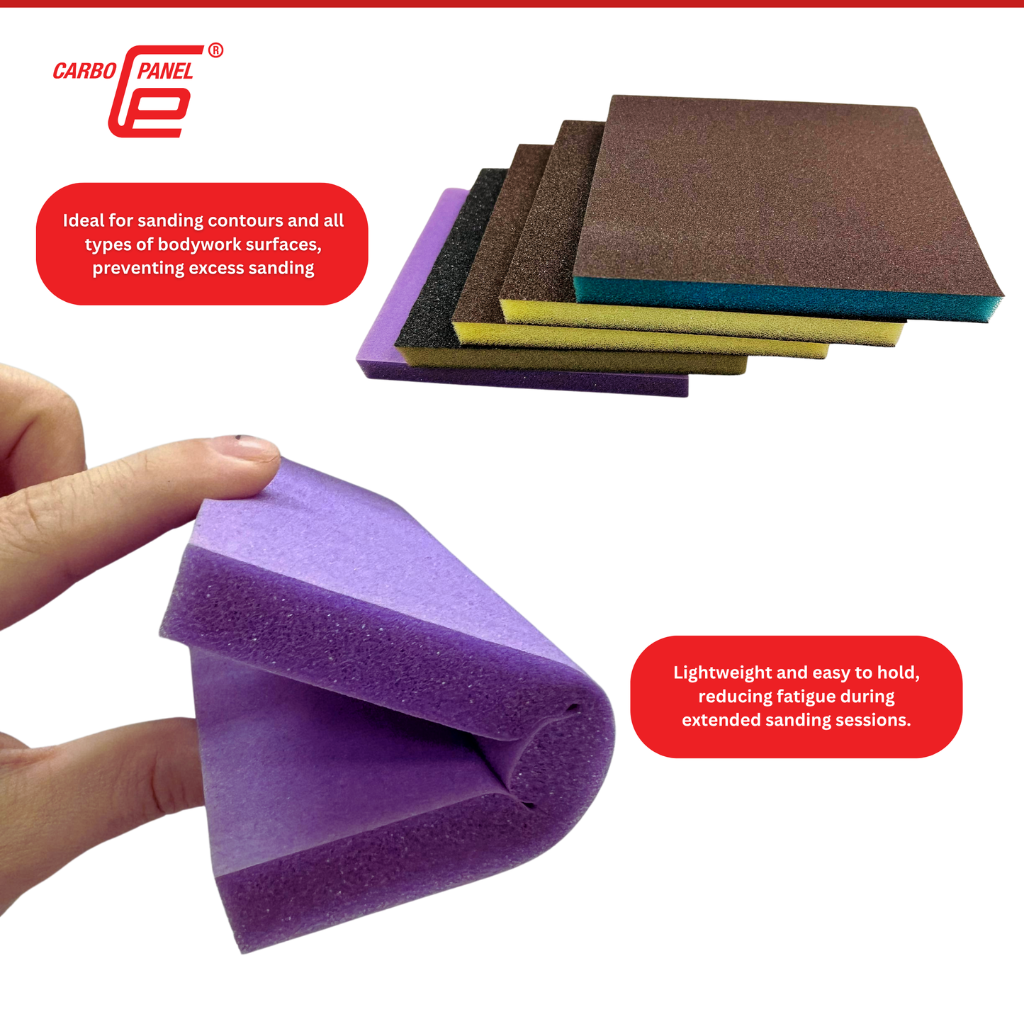 Carbo Panel Sanding Sponge Best For Edges & Flats Coarse / Medium/ Fine