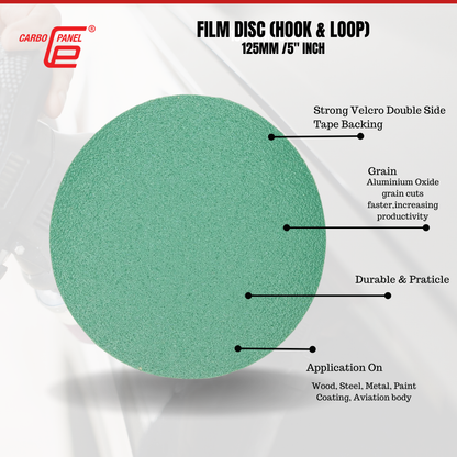 Carbo Panel 5" inch Green Film Disc (Velcro)