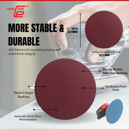 Carbo Panel 5" Sanding Disc (PSA)