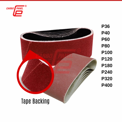 CARBO PANEL 100mm X 610MM (4"x 24") (2pcs) Sanding Cloth Belt for Wood/Metal Sandpaper Sander