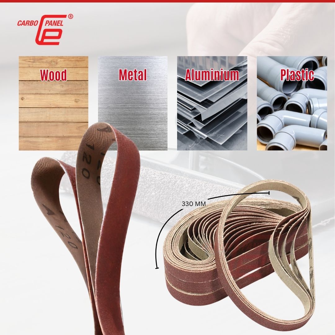 Carbo panel 10mm X 330MM  (3/8" x 13") (10pcs) Pneumatic Air Sander Sanding Belt Kertas Pasir