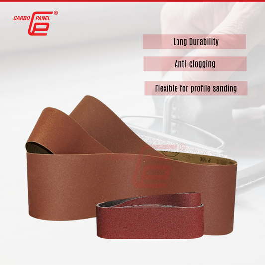 CARBO PANEL 100mm X 610MM (4"x 24") (2pcs) Sanding Cloth Belt for Wood/Metal Sandpaper Sander