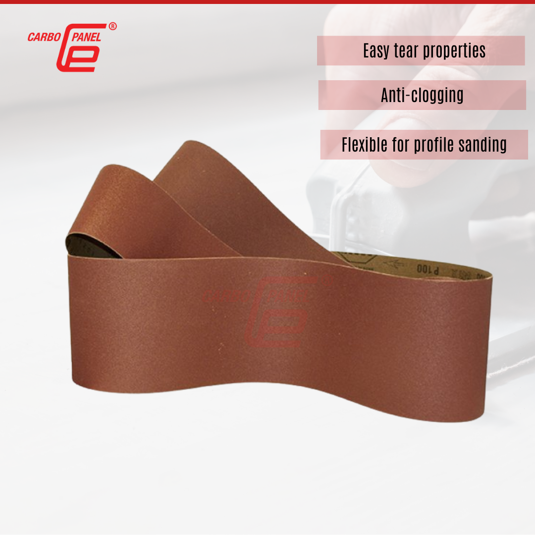 Carbo Panel Sanding Belt 100 x 915mm (4"x36")(Pack of 5pcs) Sander Belt for Wood and Metal P40-P1000